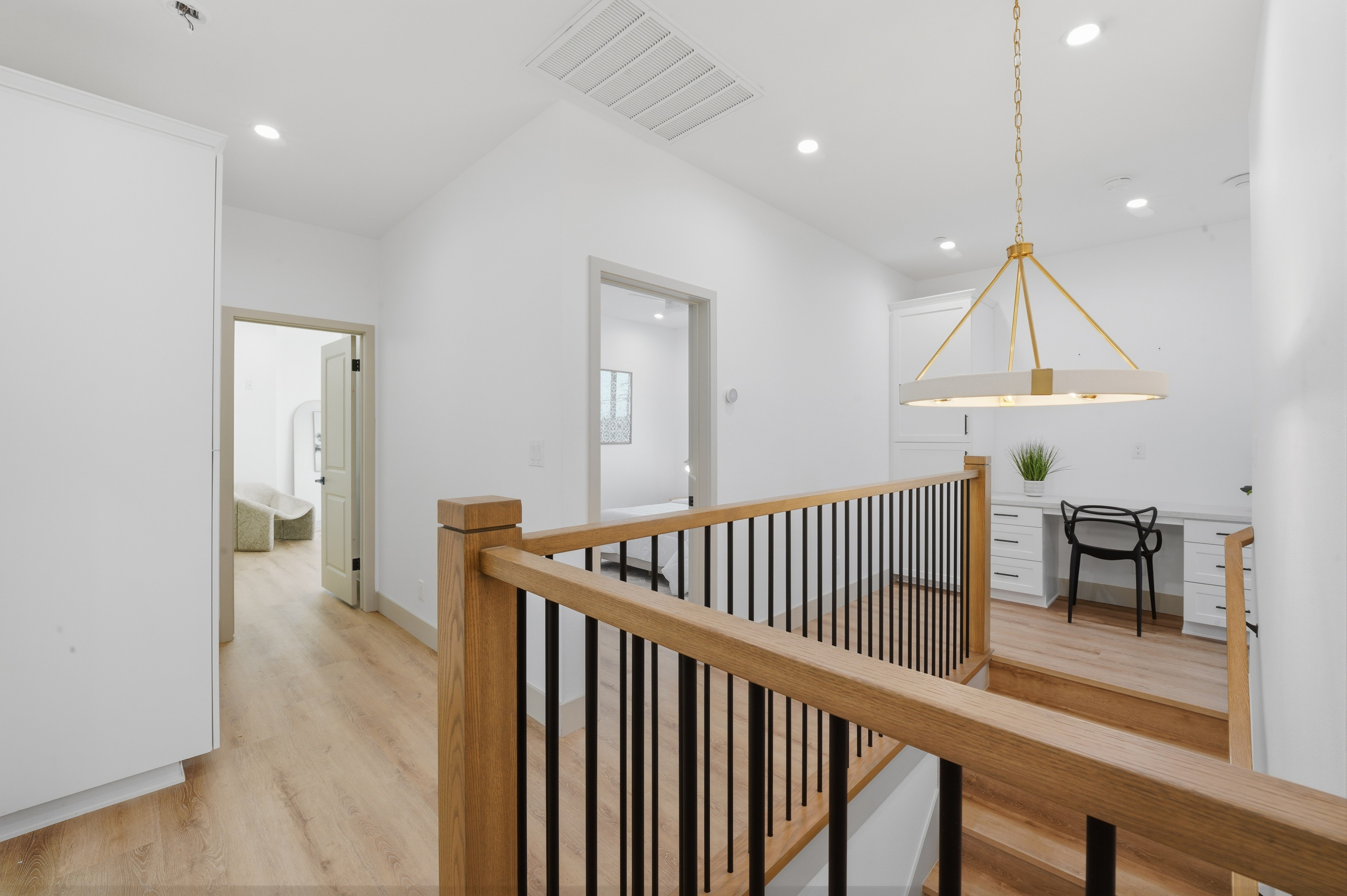 Plan A hall and stair view