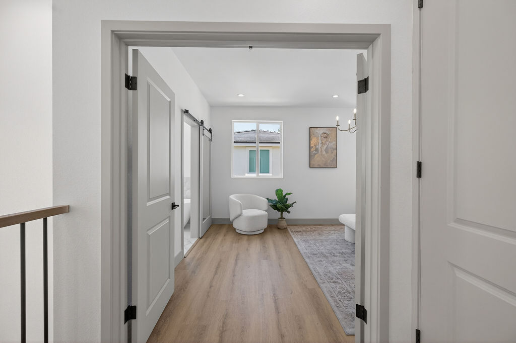 Plan B primary suite seen from doorway